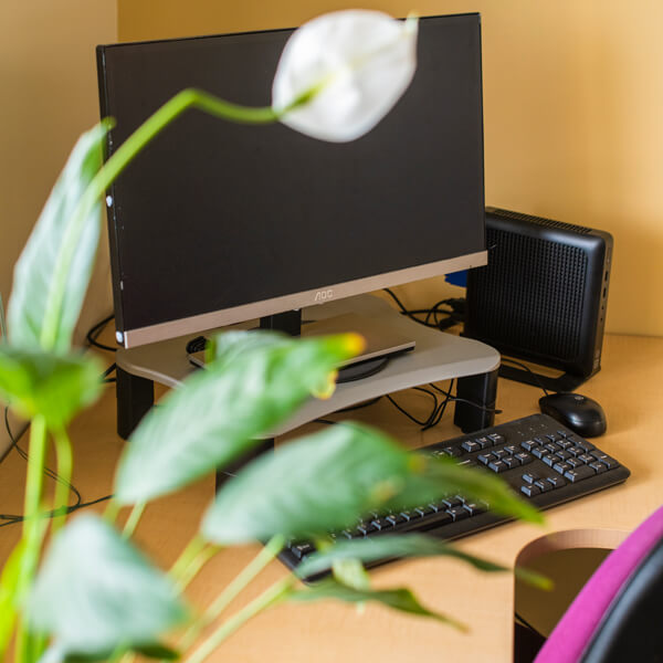 Gisborne Hotspot desk with computer